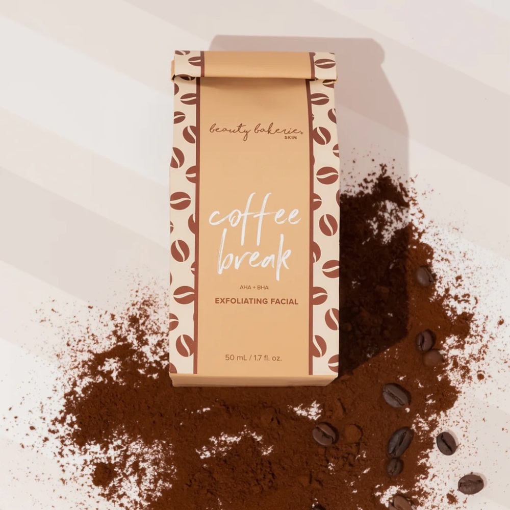 Beauty Bakerie AHA & BHA Coffee Break Exfoliating Facial Scrub Exfoliator NEW PC